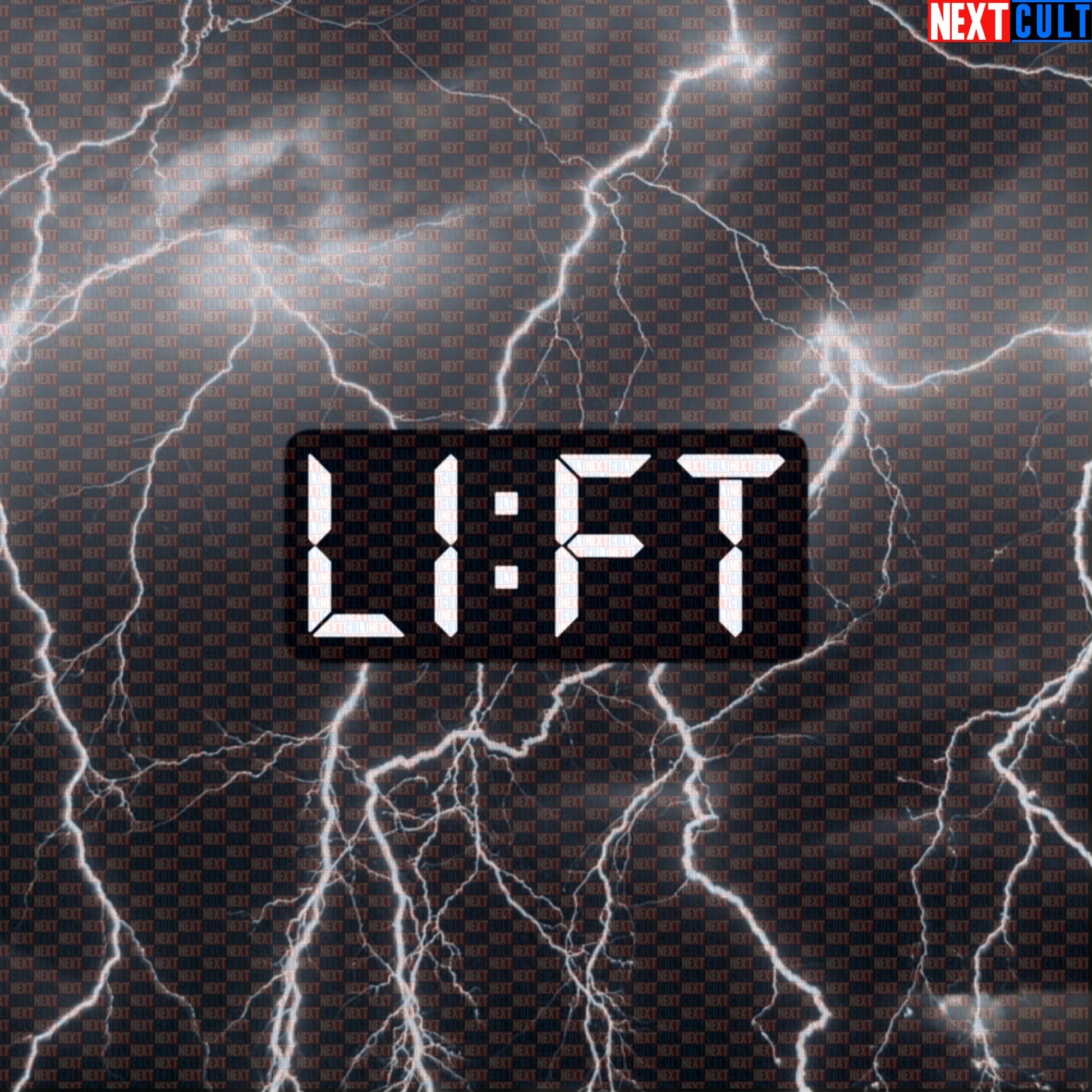 Lift O'Clock Gym Sticker | Funny Workout Decal For Bodybuilding & Powerlifting | Gym Time Meme Sticker Default Title Bodybuilding Fitness Gym Powerlifting Workout Next Cult Brand