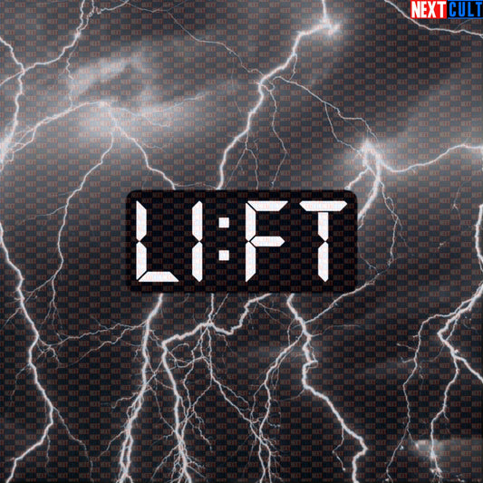 Lift O'Clock Gym Sticker | Funny Workout Decal For Bodybuilding & Powerlifting | Gym Time Meme Sticker Default Title Bodybuilding Fitness Gym Powerlifting Workout Next Cult Brand