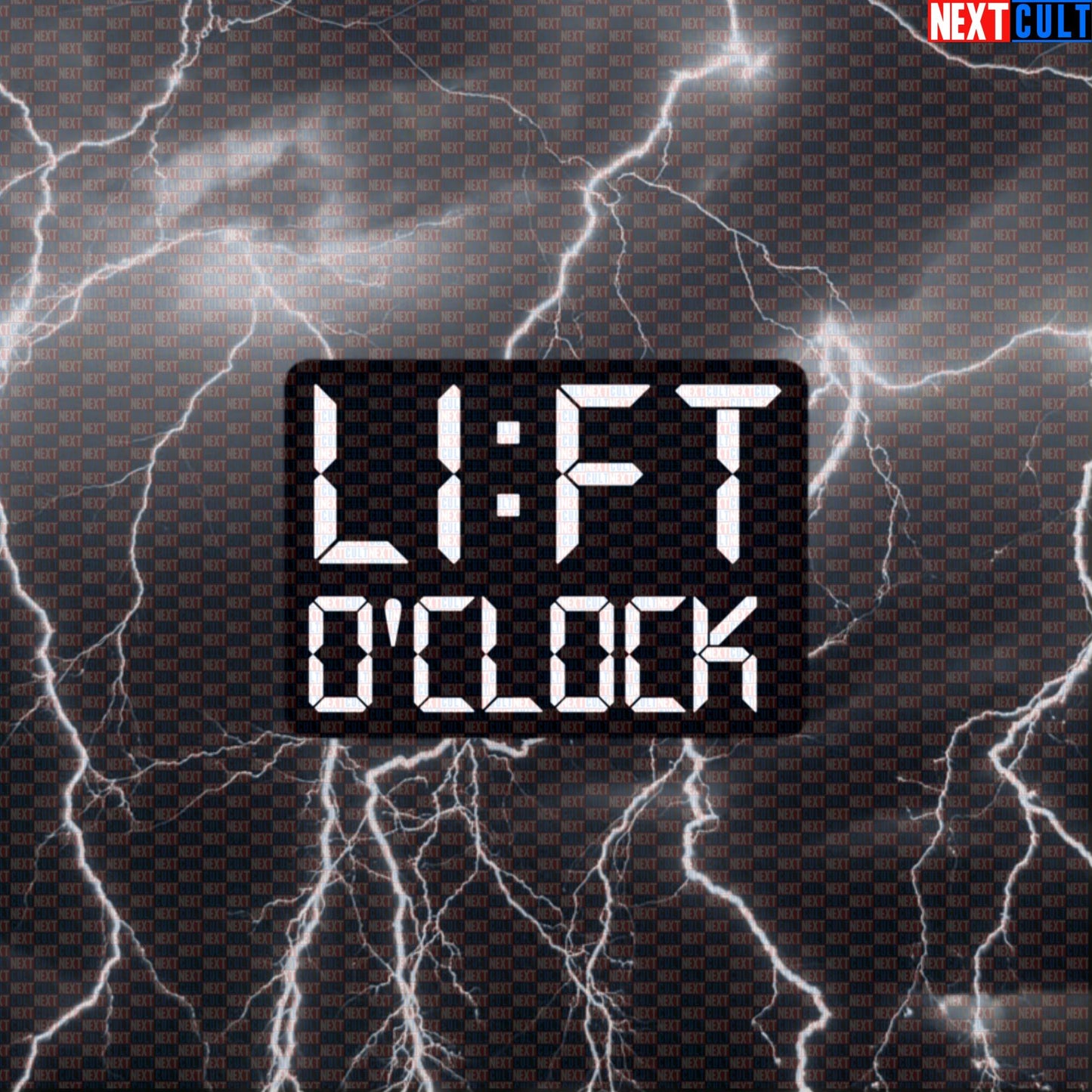 Lift O'Clock Gym Sticker | Funny Workout Decal for Water Bottles & Gym Gear | Bodybuilding Meme Sticker Default Title Bodybuilding Fitness Gym Powerlifting Workout Next Cult Brand