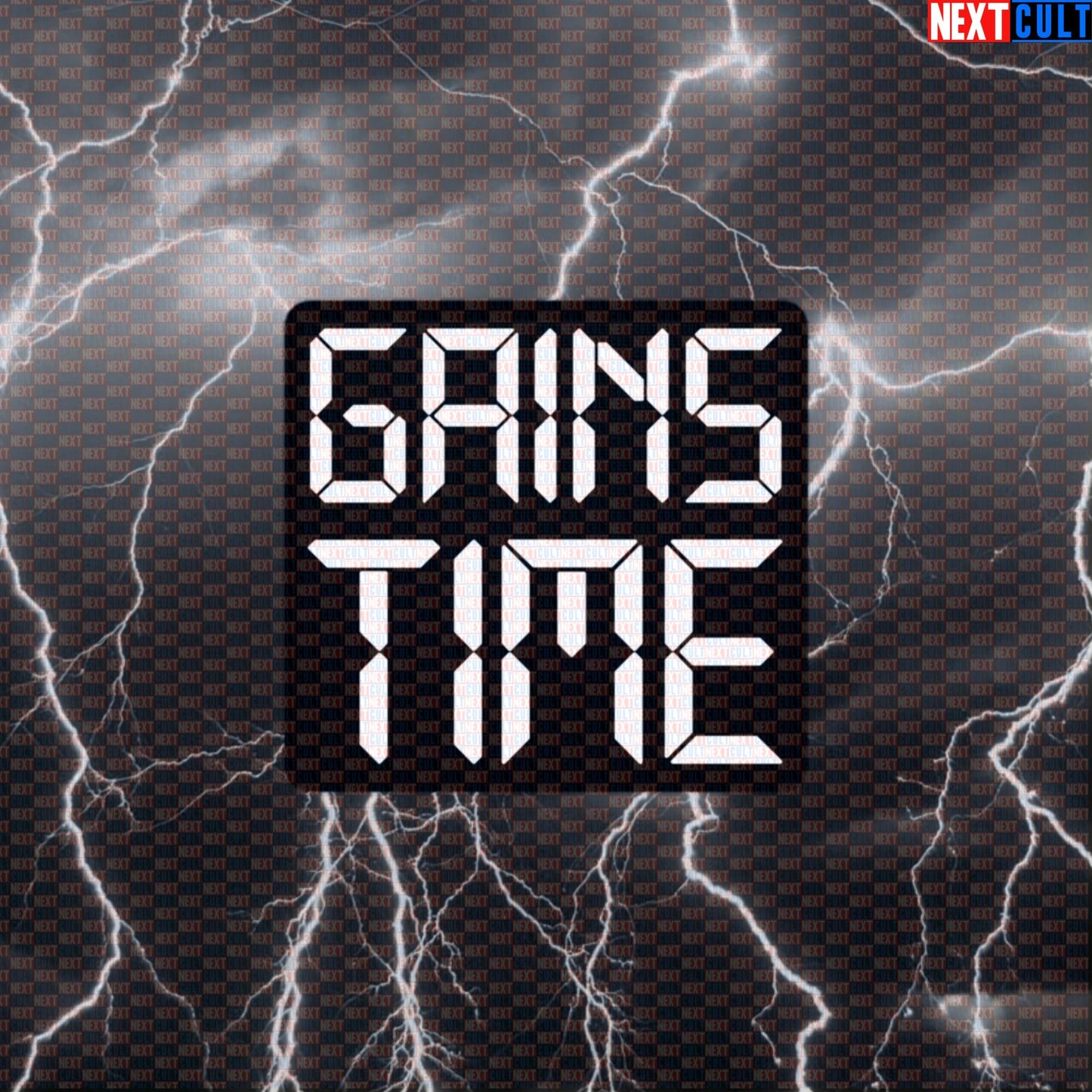 Gains Time Gym Sticker | Funny Workout Decal for Water Bottles & Gym Gear | Fitness Meme Sticker Default Title Bodybuilding Fitness Gym Workout Next Cult Brand