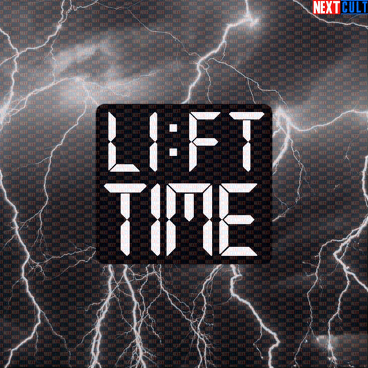 Lift Time Gym Sticker | Funny Workout Decal for Gym Bros & Lifters | It's Always Lift Time Sticker Default Title Bodybuilding Fitness Gym Powerlifting Workout Next Cult Brand