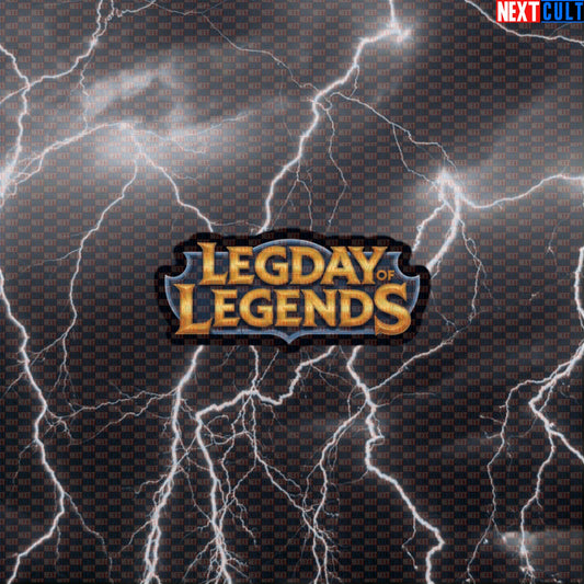 Legday of Legends Gym Sticker | Funny League of Legends Meme Workout Decal | Leg Day Fitness Sticker Default Title Bodybuilding Fitness Gym Leg Day Powerlifting Video Games Workout Next Cult Brand