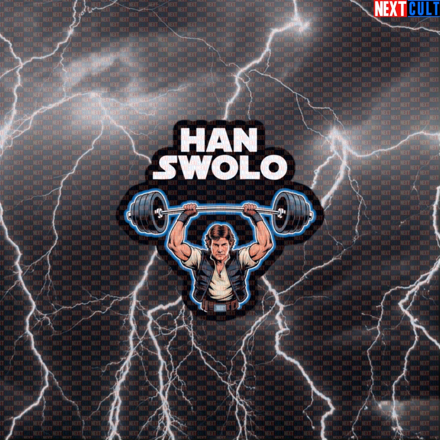 Han Swolo Gym Sticker - Funny Star Wars Workout Decal for Water Bottles, Laptops & Gym Equipment Default Title Films Fitness Gym Star Wars Workout Next Cult Brand