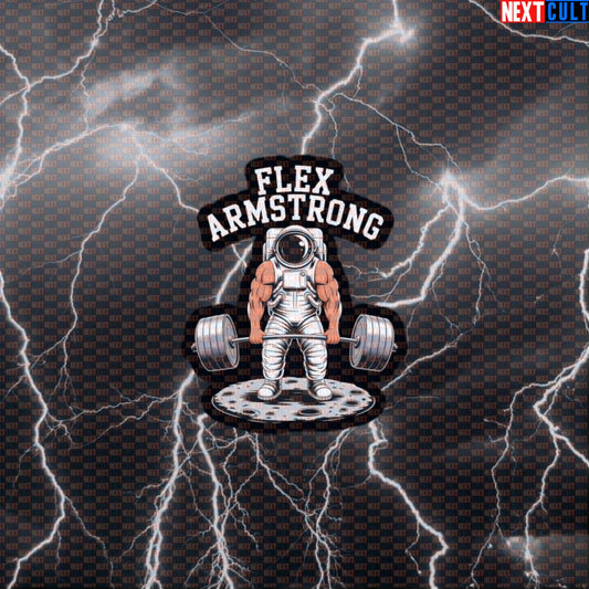 Funny Gym Sticker for Lifters - Flex Armstrong Astronaut Moon Huge Arms Workout Decal Default Title Bodybuilding Fitness Gym Workout Next Cult Brand