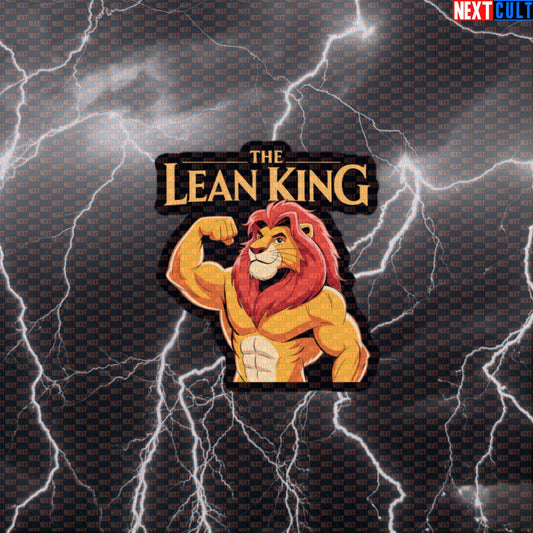The Lean King Gym Sticker | Funny Lion King Workout Decal For Bodybuilders | Motivational Fitness Meme Sticker Default Title Bodybuilding Films Fitness Gym Workout Next Cult Brand