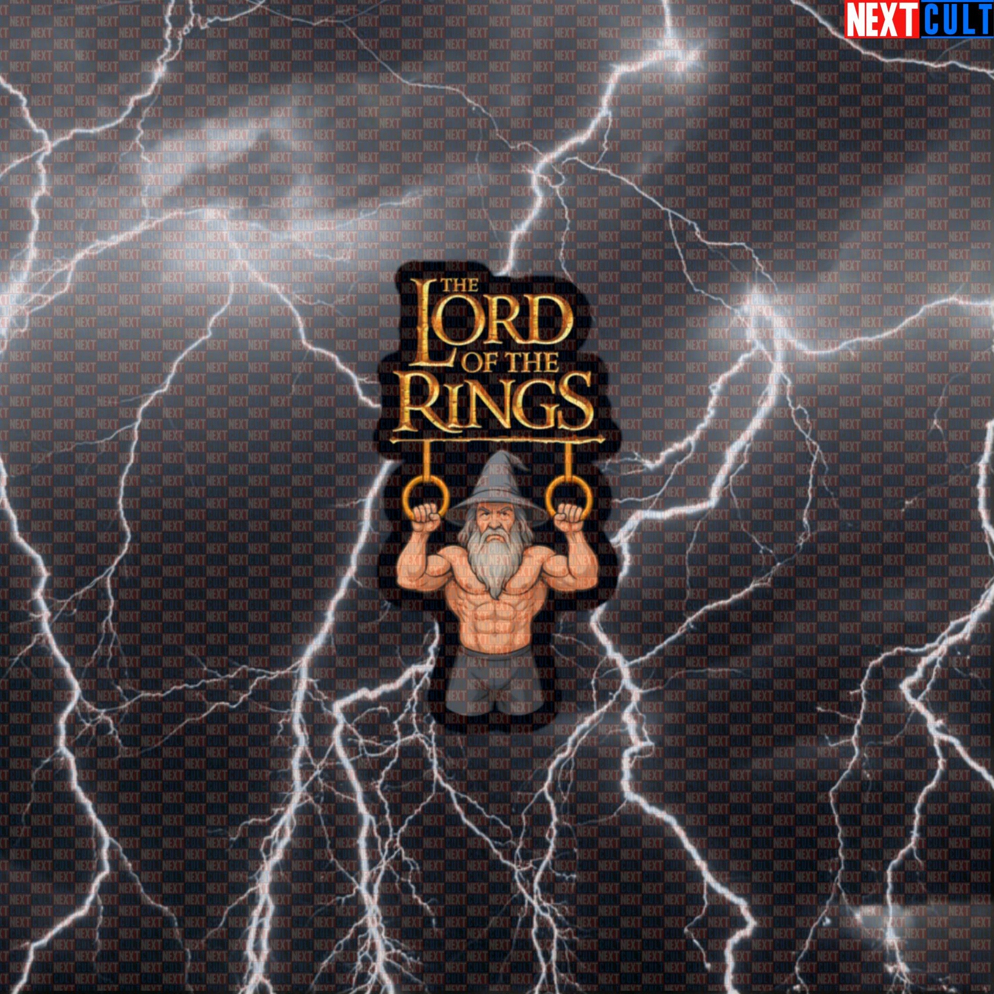 Gandalf Lord of the Calisthenics Rings Funny Gym Sticker | LOTR Workout Decal for Lifters Default Title Books Calisthenics Films Fitness Gym Lord of the Rings Workout Next Cult Brand