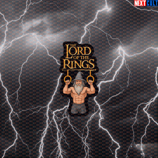 Gandalf Lord of the Calisthenics Rings Funny Gym Sticker | LOTR Workout Decal for Lifters Default Title Books Calisthenics Films Fitness Gym Lord of the Rings Workout Next Cult Brand