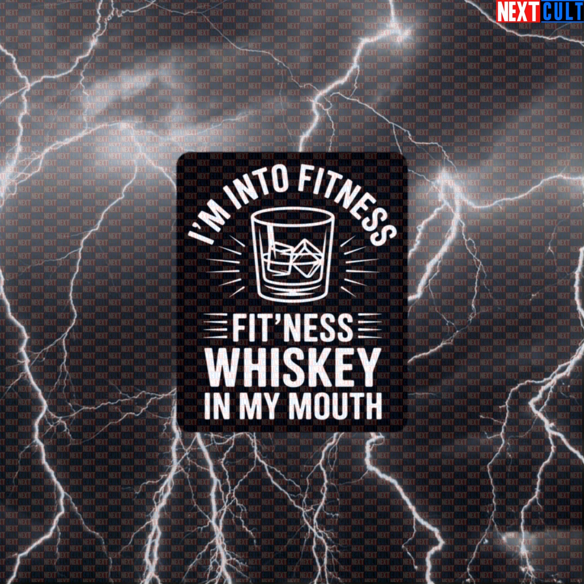 I'm Into Fitness Funny Gym Sticker - Fitness Whiskey Meme Decal for Water Bottles & Yetis Default Title Stickers Fitness Gym Workout Next Cult Brand