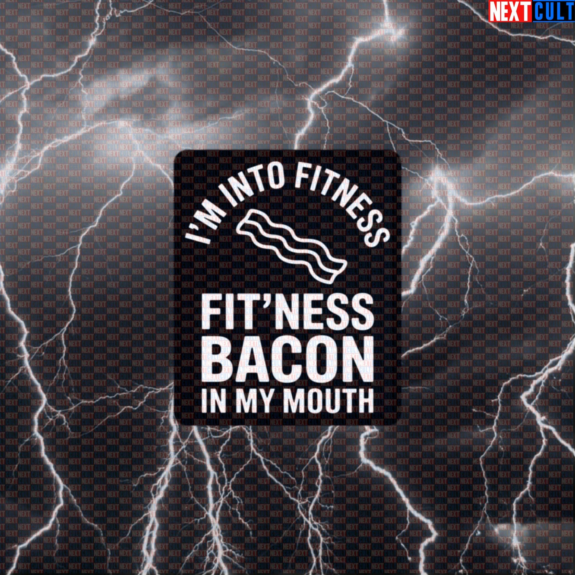 I'm Into Fitness Funny Gym Sticker - Fitness Bacon Meme Decal for Water Bottles & Lunchboxes Default Title Stickers Bulking Fast Food Fitness Gym Workout Next Cult Brand