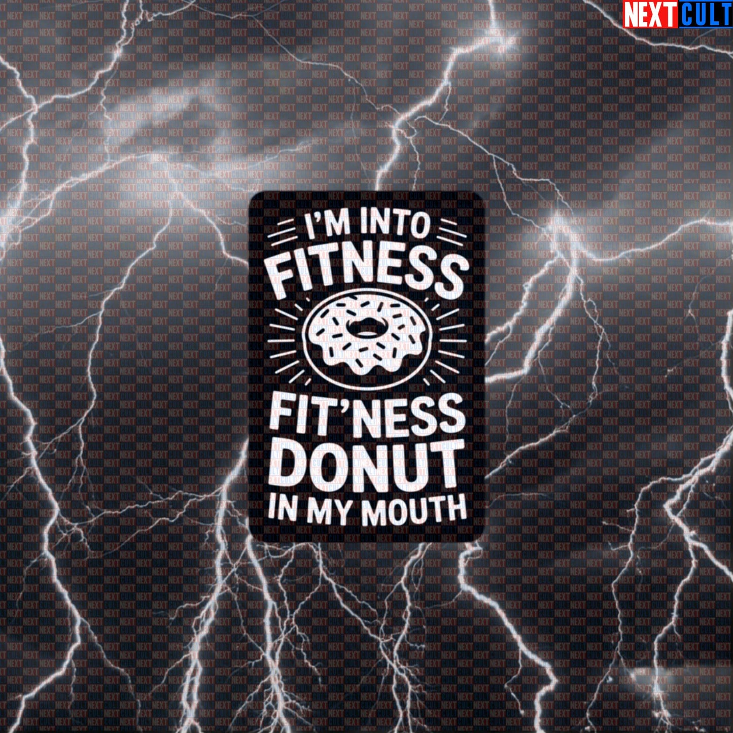 I'm Into Fitness Fitness Donut Sticker - Funny Gym Meme Decal for Water Bottles & Lunchboxes Default Title Stickers Bulking Donuts Fast Food Fitness Gym Workout Next Cult Brand