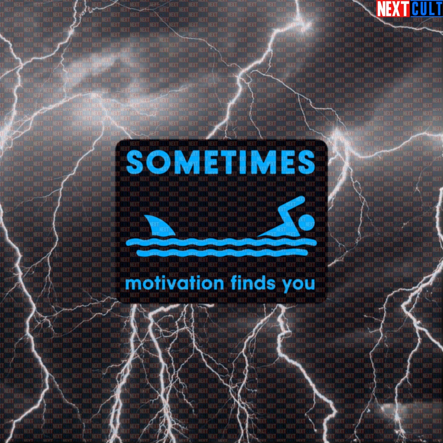 Funny Gym Sticker - Swimming Sharks Motivation Meme Decal for Water Bottles & Gym Locker Default Title Stickers Cardio Fitness Gym Swimming Workout Next Cult Brand