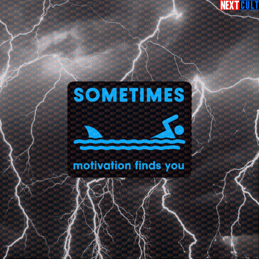 Funny Gym Sticker - Swimming Sharks Motivation Meme Decal for Water Bottles & Gym Locker Default Title Stickers Cardio Fitness Gym Swimming Workout Next Cult Brand
