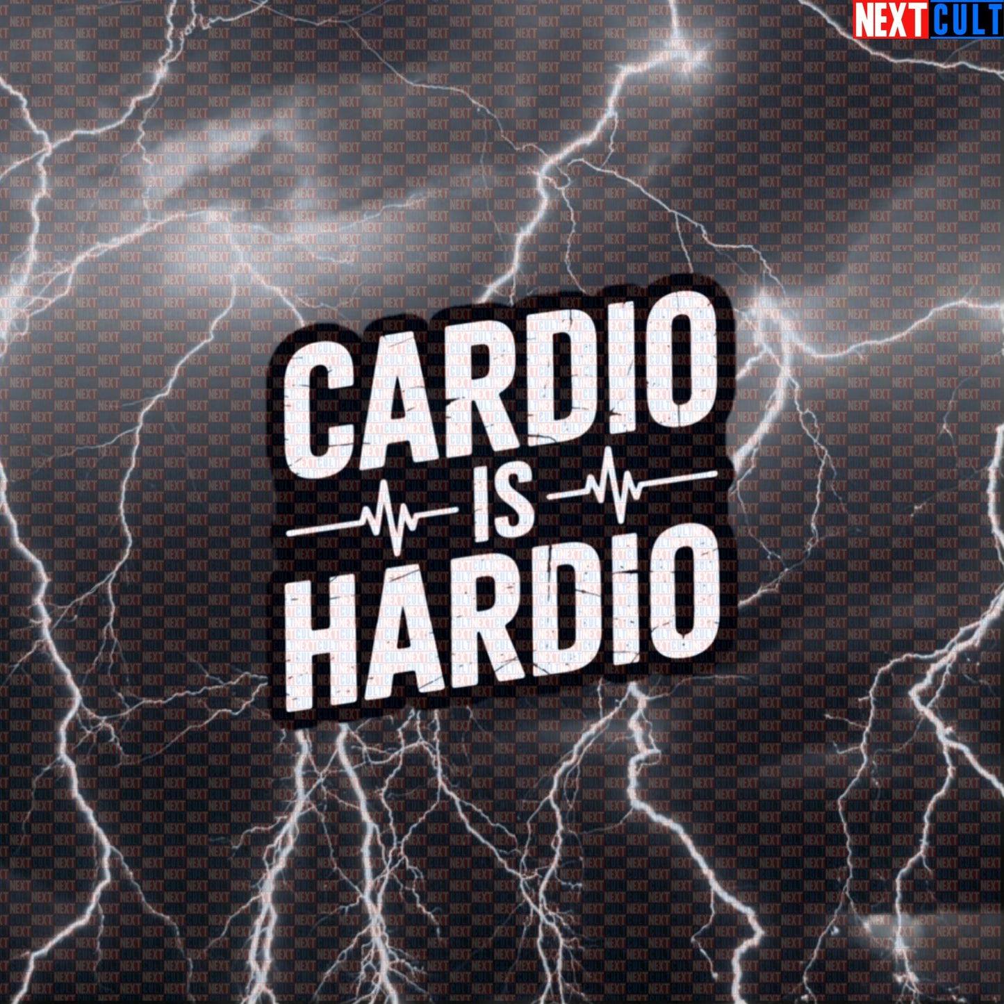 Cardio Is Hardio Funny Gym Sticker - Workout Meme Decal for Water Bottles & Gym Equipment Default Title Stickers Cardio Fitness Gym Workout Next Cult Brand