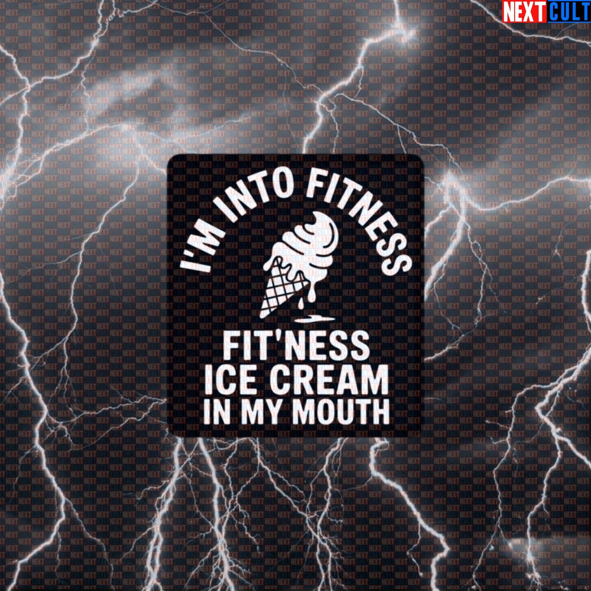 I'm Into Fitness Funny Gym Sticker - Fitness Ice Cream Meme Decal for Shakers & Gym Bags Default Title Stickers Fast Food Fitness Gym Workout Next Cult Brand