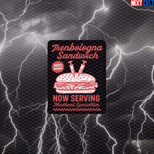 Trenbologna Sandwich Funny Gym Sticker | Decal For Water Bottles, Gym Gear & Laptop Default Title Stickers Bodybuilding Fast Food Fitness Gym Steroids Workout Next Cult Brand