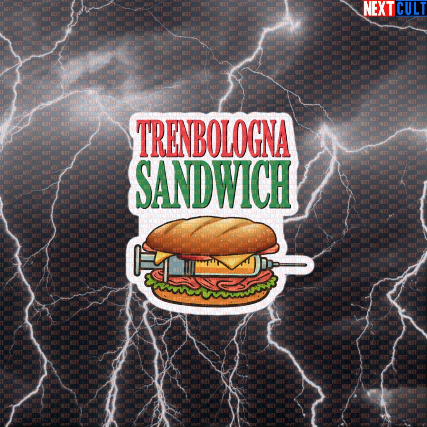 Trenbologna Sandwich Funny Gym Sticker | Not Natty Italian Sub Bodybuilding Meme Decal Default Title Stickers Bodybuilding Fast Food Fitness Gym Steroids Workout Next Cult Brand