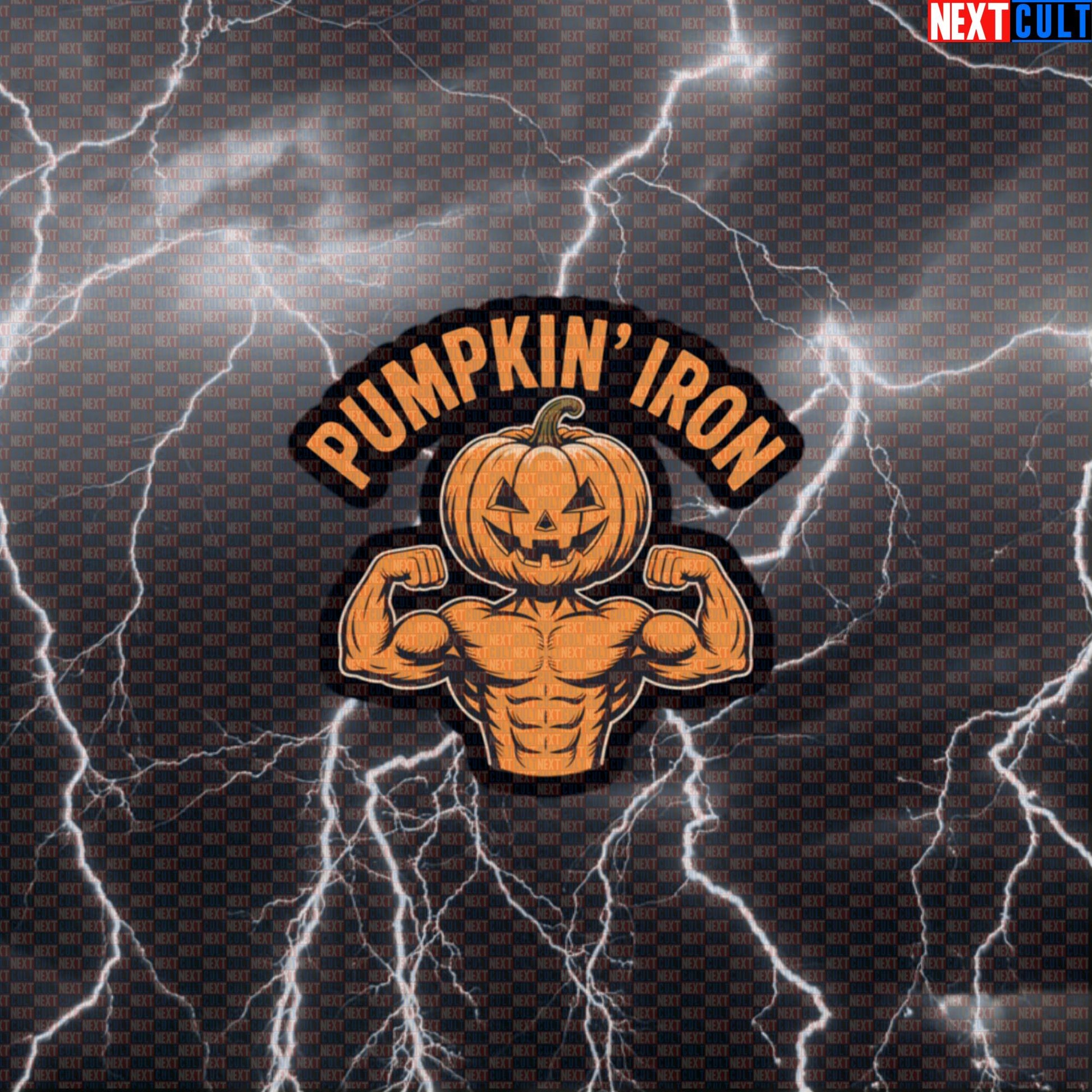 Pumpkin Iron Funny Gym Sticker - Halloween Lifting Meme Decal for Water Bottles & Gym Gear Default Title Bodybuilding Fitness Gym Halloween Workout Next Cult Brand