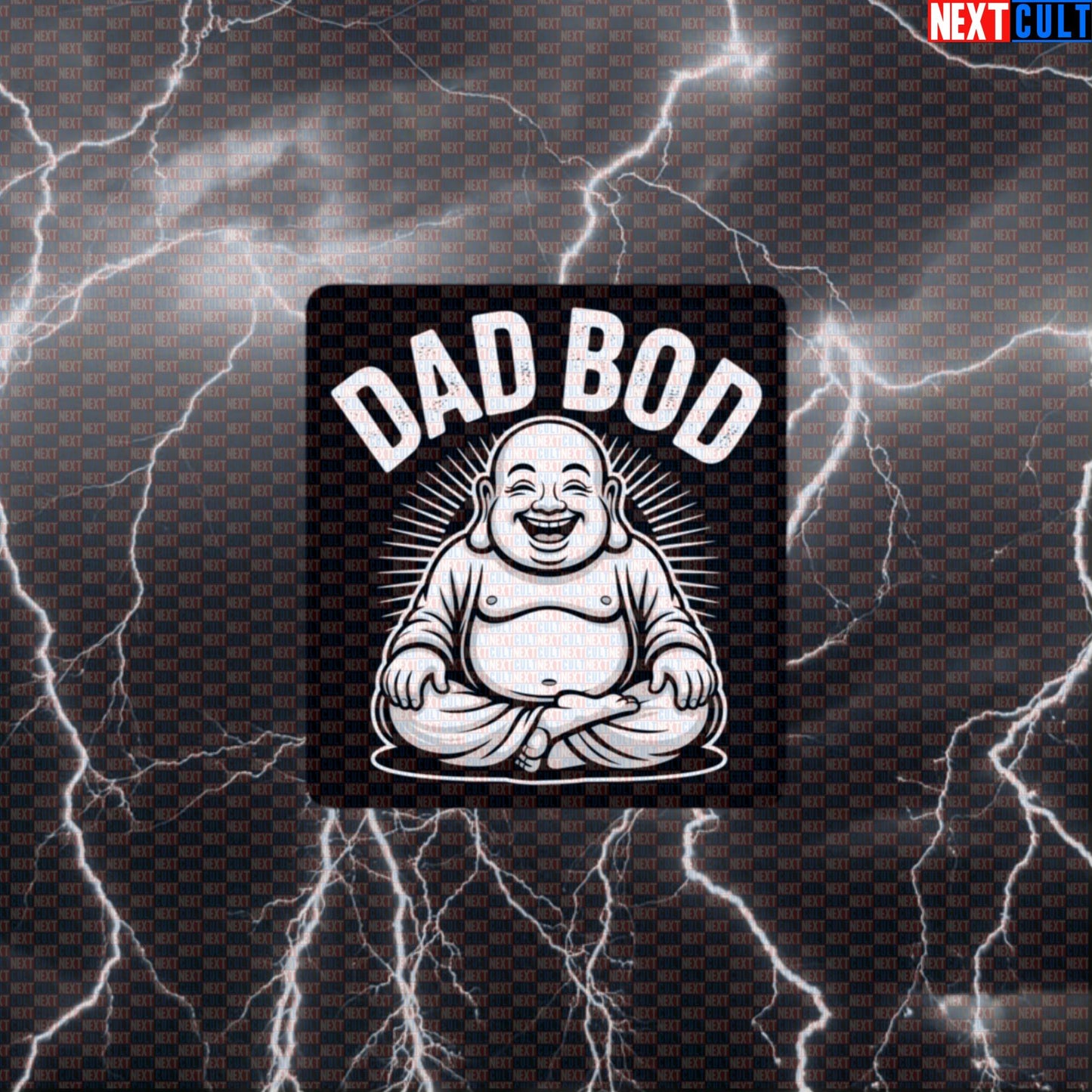 Buddha Dad Bod Funny Gym Sticker - Enlightened Father's Day Workout Decal For Gym Gear Default Title Father's Day Fitness Gym Workout Next Cult Brand