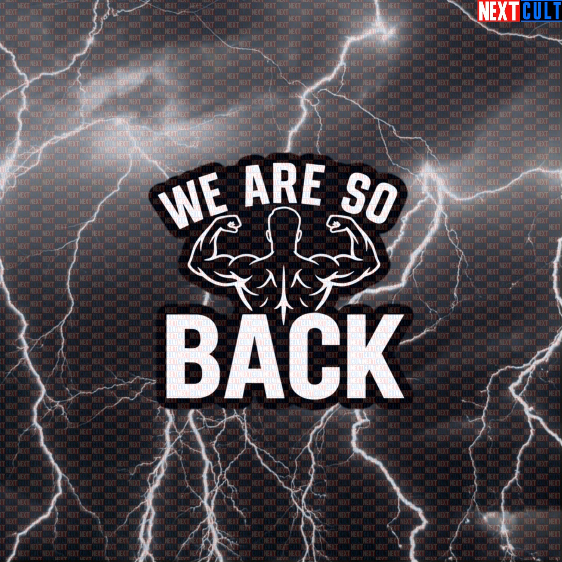 We Are So Back Gym Sticker | Funny Back Workout & Bodybuilding Decal for Lifters Default Title Bodybuilding Fitness Gym Workout Next Cult Brand