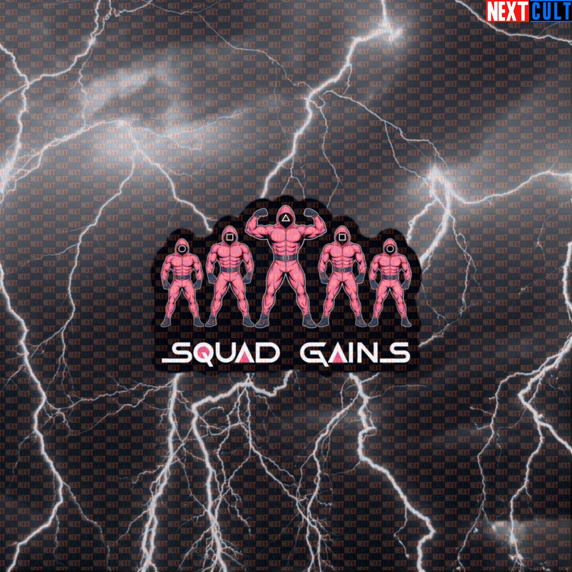 Squad Gains Funny Gym Sticker - Squid Game Gym Meme Decal for Water Bottles & Gym Bags Default Title Bodybuilding Fitness Gym Squid Game TV Workout Next Cult Brand