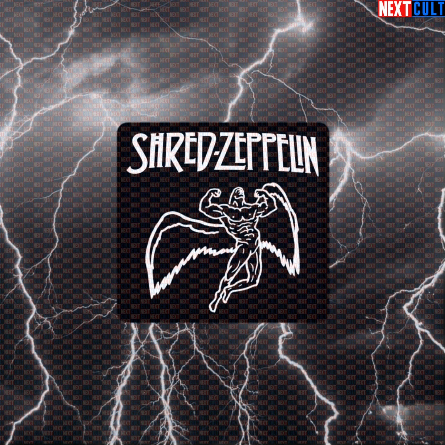 Shred Zeppelin Funny Gym Sticker - Heavy Metal Workout Decal for Water Bottles & Gym Gear Default Title Bodybuilding Fitness Gym Led Zeppelin Rock Music Workout Next Cult Brand