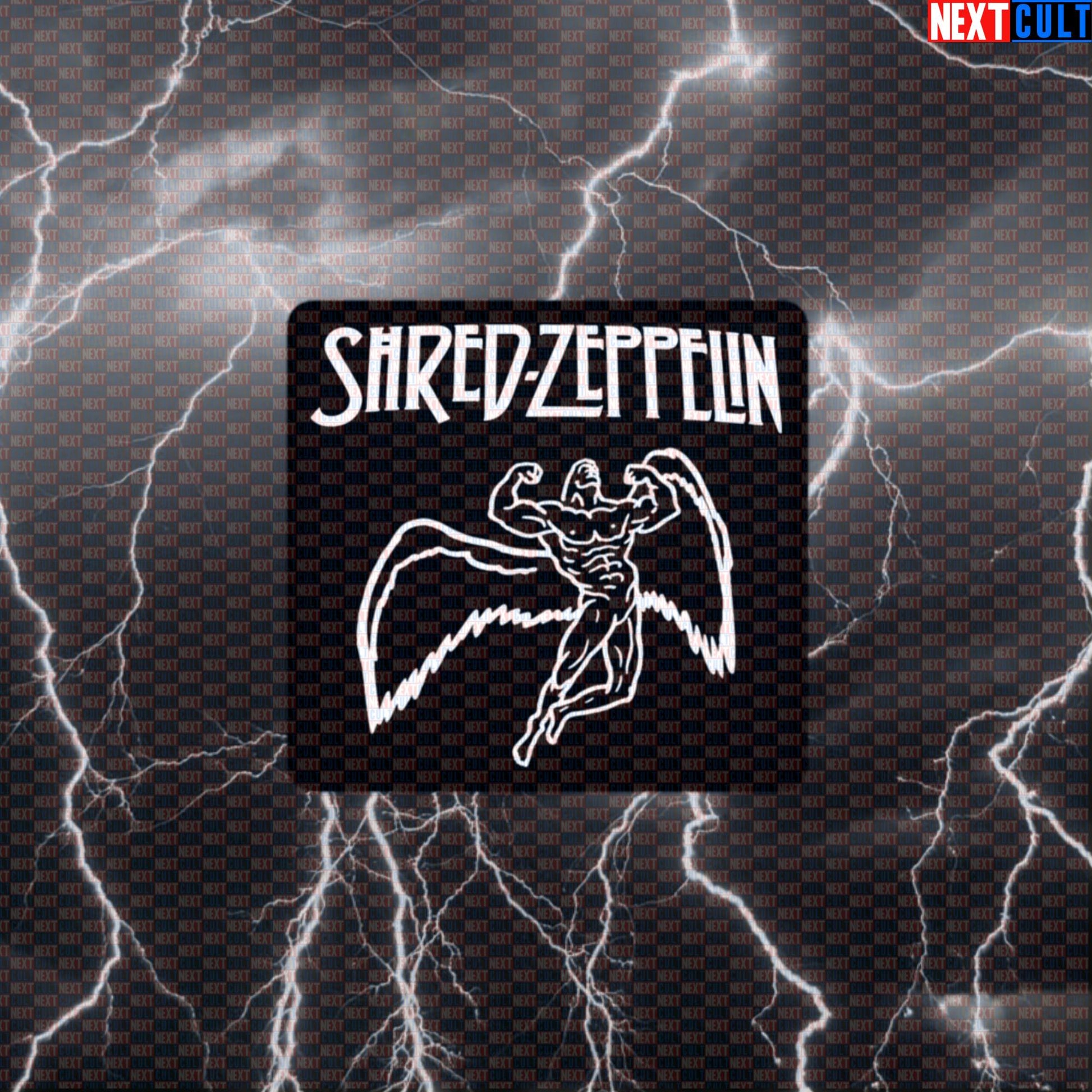 Shred Zeppelin Funny Gym Sticker - Heavy Metal Workout Decal for Water Bottles & Gym Gear Default Title Bodybuilding Fitness Gym Led Zeppelin Rock Music Workout Next Cult Brand