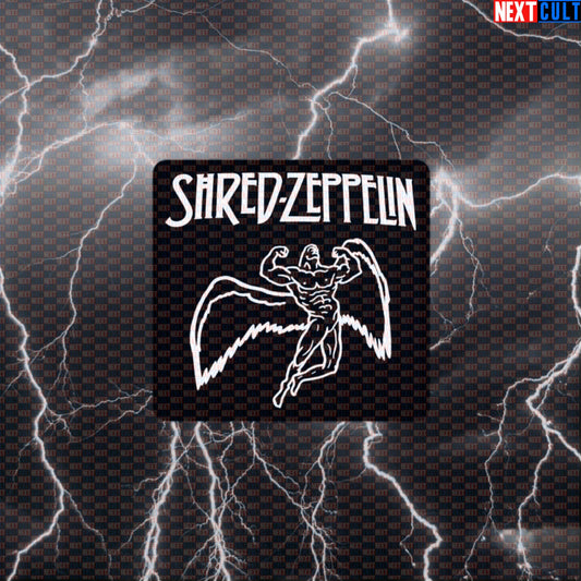 Shred Zeppelin Funny Gym Sticker - Heavy Metal Workout Decal for Water Bottles & Gym Gear Default Title Bodybuilding Fitness Gym Led Zeppelin Rock Music Workout Next Cult Brand