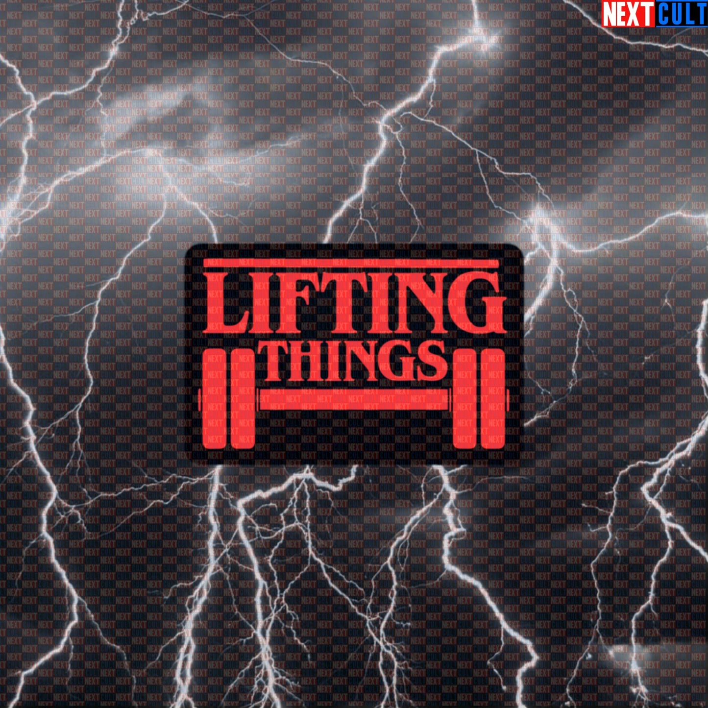 Stranger Gains Funny Gym Sticker - Lifting Things Getting Gains Meme Decal for Gym Gear Default Title Bodybuilding Fitness Gym Halloween Powerlifting Stranger Things TV Workout Next Cult Brand