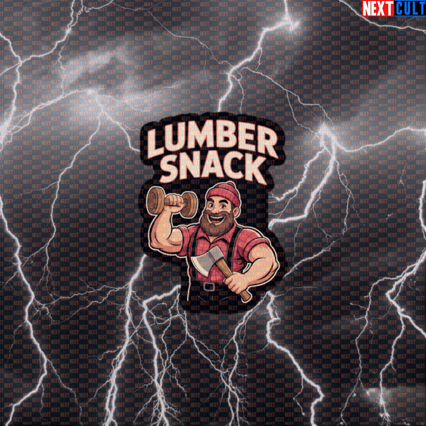 Funny Gym Sticker for Lifters - Lumbersnack Jacked Lumberjack Meme Decal for Gym Gear Default Title Bodybuilding Fitness Gym Workout Next Cult Brand