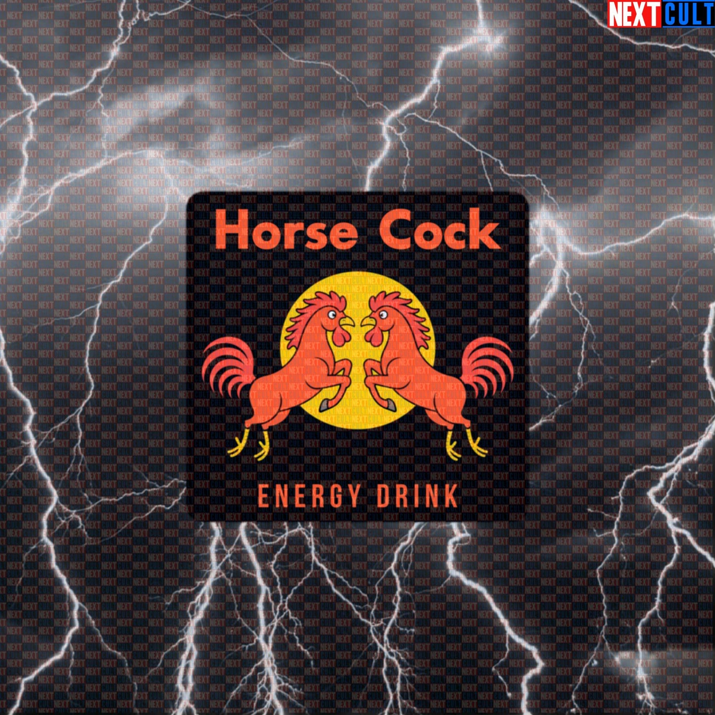 Horsecock Energy Funny Gym Sticker - Parody Drink Meme Decal for Water Bottles & Gym Gear Default Title Fitness Gym Workout Next Cult Brand