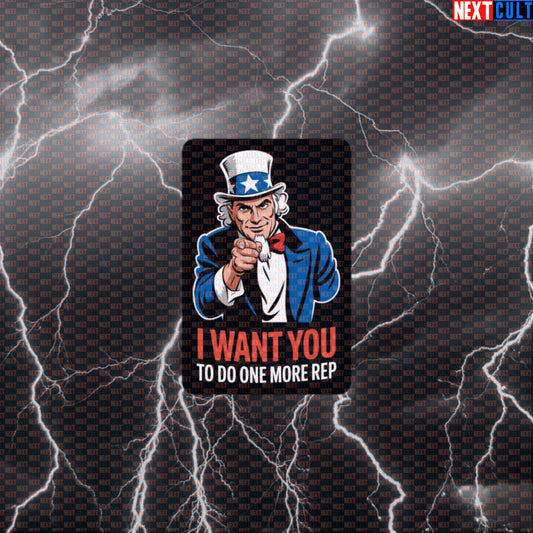 I Want You To Do One More Rep Funny Gym Sticker - Uncle Sam Patriotic Workout Decal Default Title 4th of July Bodybuilding Fitness Gym Uncle Sam Workout Next Cult Brand