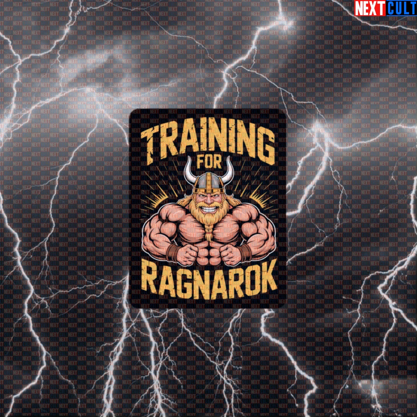 Training For Ragnarok Funny Gym Sticker - Viking Workout Meme Decal for Water Bottles & Gear Default Title Bodybuilding Fitness Gym Vikings Workout Next Cult Brand