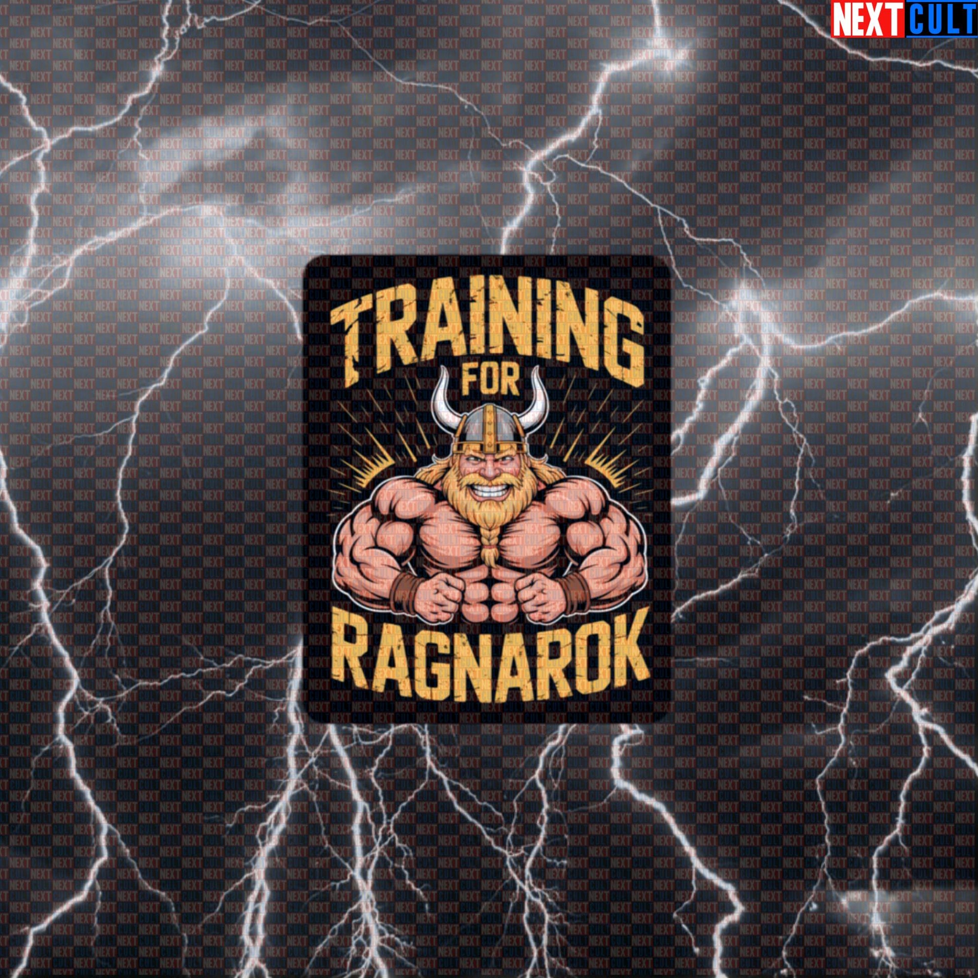 Training For Ragnarok Funny Gym Sticker - Viking Workout Meme Decal for Water Bottles & Gear Default Title Bodybuilding Fitness Gym Vikings Workout Next Cult Brand