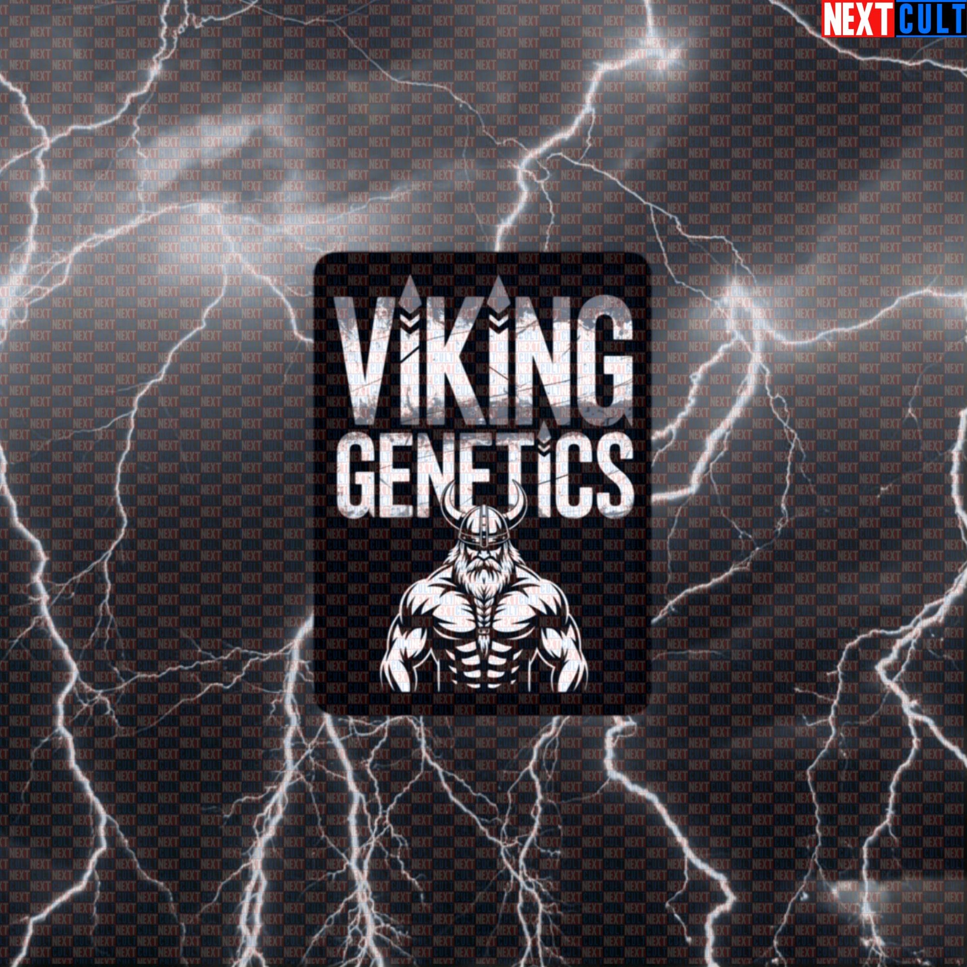 Viking Genetics Funny Gym Sticker - Norse Fitness Meme Decal for Water Bottles & Gym Gear Default Title Bodybuilding Fitness Gym Vikings Workout Next Cult Brand