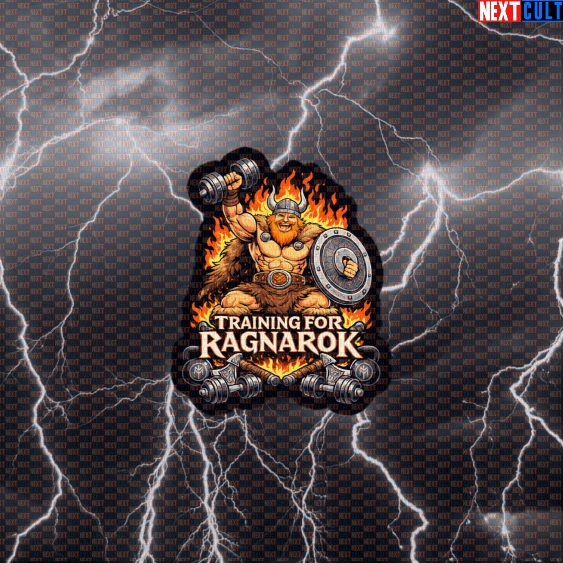 Training for Ragnarok Gym Sticker | Funny Viking Workout & Lifting Decal Default Title Bodybuilding Fitness Gym Vikings Workout Next Cult Brand
