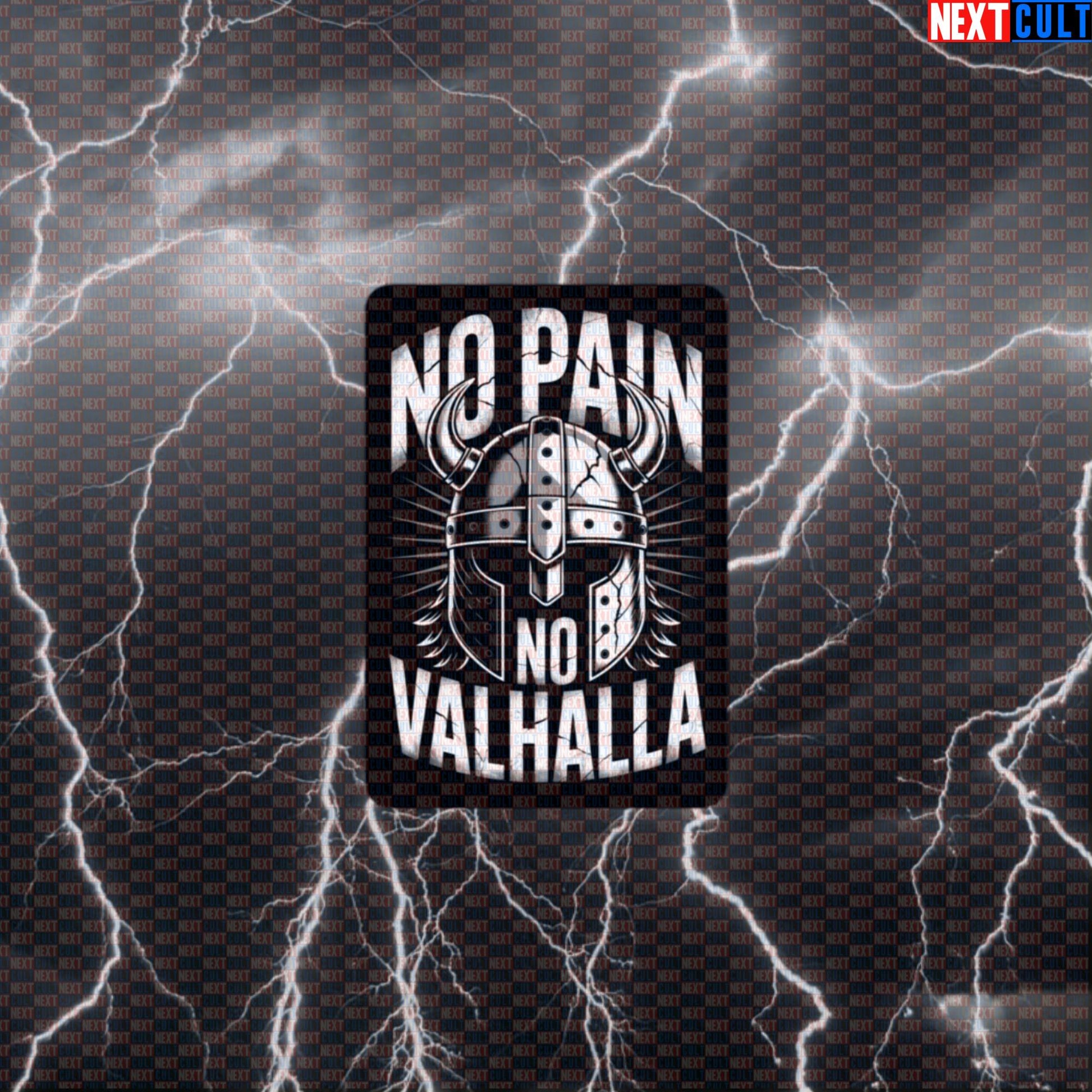 No Pain No Valhalla Funny Gym Sticker - Viking Workout Decal Norse Meme for Gym Gear Default Title Bodybuilding Fitness Gym Vikings Workout Next Cult Brand