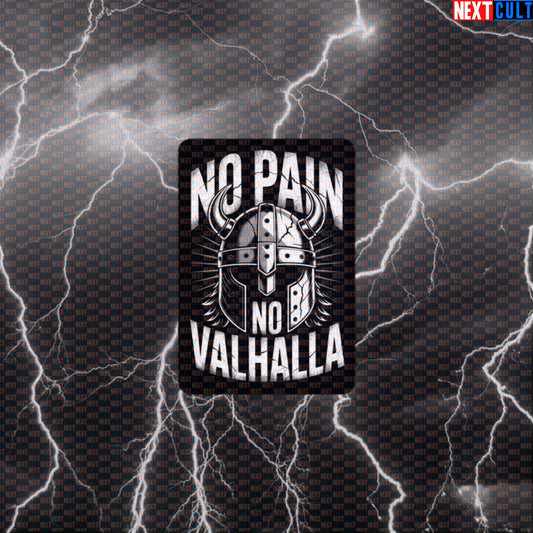 No Pain No Valhalla Funny Gym Sticker - Viking Workout Decal Norse Meme for Gym Gear Default Title Bodybuilding Fitness Gym Vikings Workout Next Cult Brand