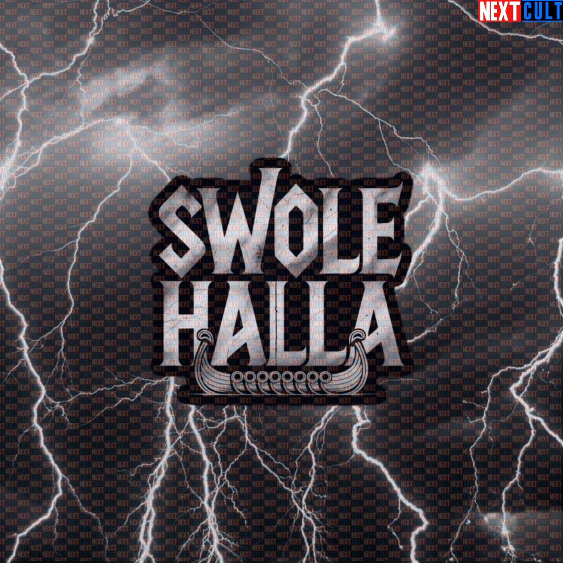 Swolehalla Funny Gym Sticker - Viking Norse Workout Meme Decal for Gym Bottles & Equipment Default Title Bodybuilding Fitness Gym Vikings Workout Next Cult Brand