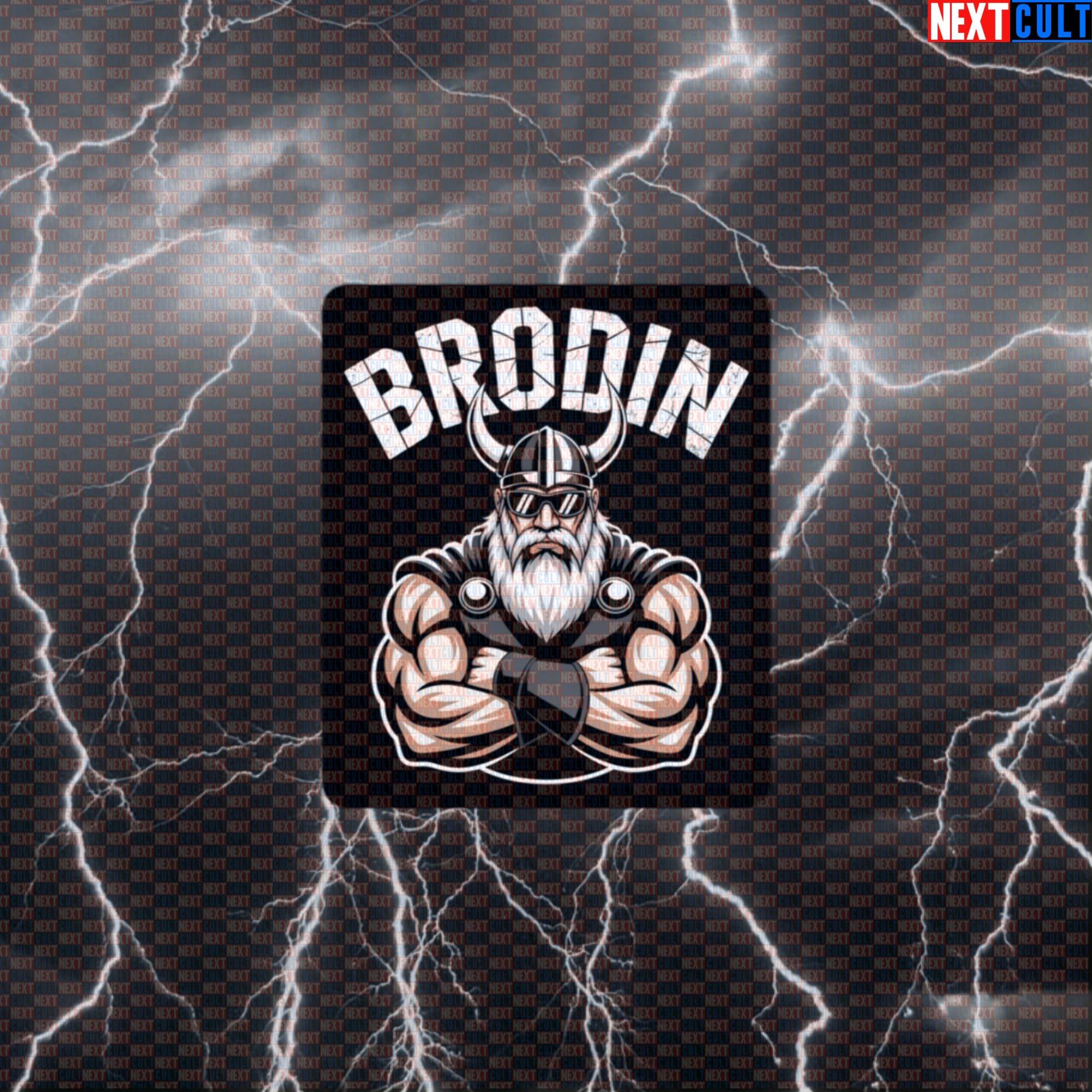 Funny Viking Brodin Gym Sticker - Norse Gains Workout Decal for Water Bottles & Gym Gear Default Title Stickers Bodybuilding Fitness Gym Vikings Workout Next Cult Brand