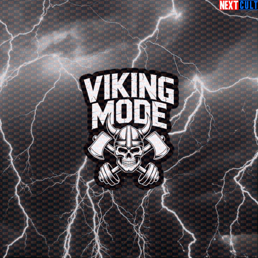 Viking Mode Funny Gym Sticker - Norse Workout Decal for Water Bottles, Gym Lockers & Gear Default Title Bodybuilding Fitness Gym Powerlifting Vikings Workout Next Cult Brand