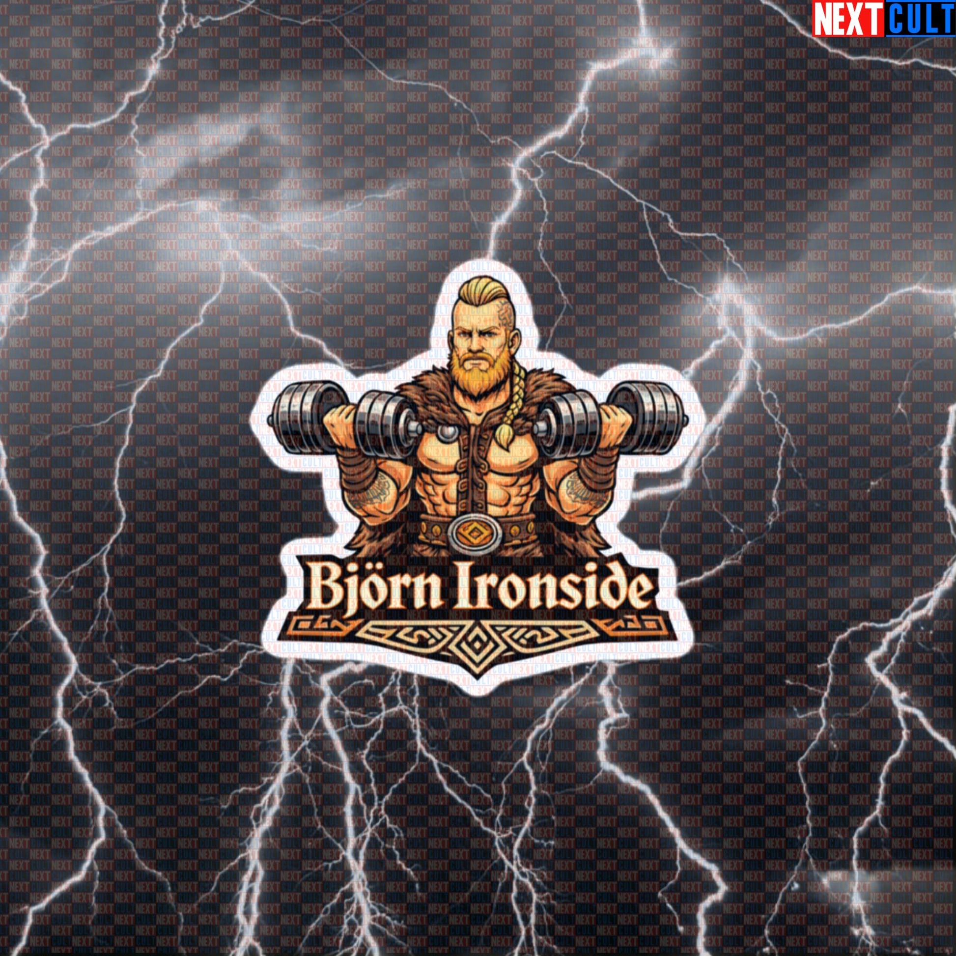 Björn Ironside Gymbro Meme Sticker | Funny Viking Workout Decal for Lifters Default Title Stickers Bodybuilding Fitness Gym TV Vikings Workout Next Cult Brand