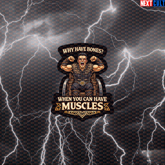 Why Have Bones? Ivar The Boneless Funny Gym Sticker | Viking Workout Decal Default Title Stickers Bodybuilding Fitness Gym TV Vikings Workout Next Cult Brand