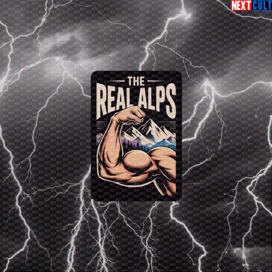 The Real Alps Muscle Mountain Funny Gym Sticker - Muscle Peak Workout Decal Default Title Stickers Next Cult Brand