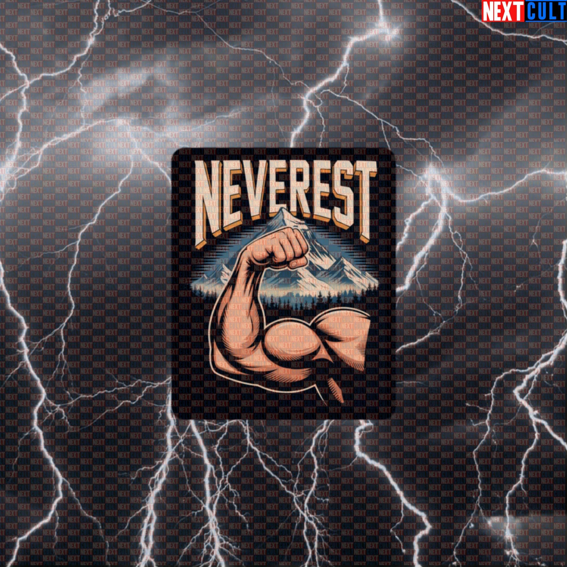Neverest Funny Gym Sticker - Muscle Mountain Workout Decal for Water Bottles & Gym Gear Default Title Stickers Next Cult Brand