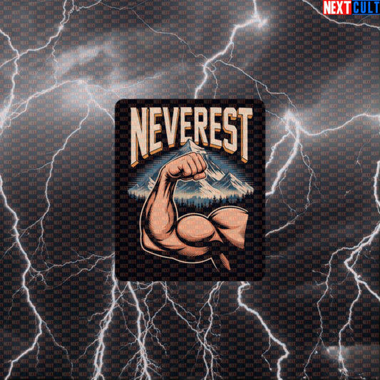 Neverest Funny Gym Sticker - Muscle Mountain Workout Decal for Water Bottles & Gym Gear Default Title Stickers Next Cult Brand