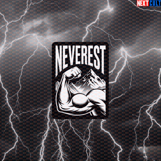 Neverest Funny Gym Sticker - Muscle Mountain Workout Decal for Water Bottles & Gym Gear Default Title Stickers Next Cult Brand