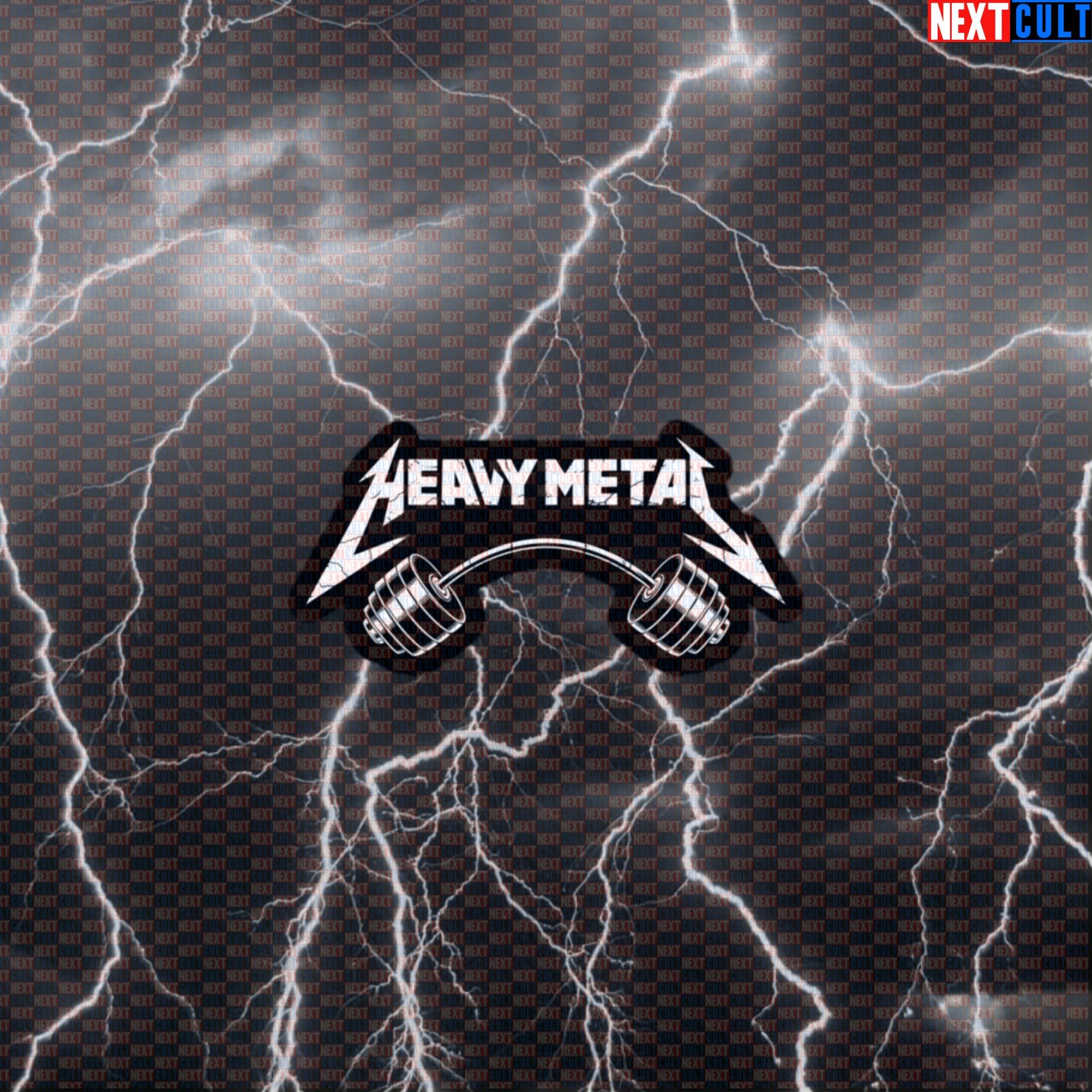 Heavy Metal Gym Sticker - Funny Gymbro Rock Music Workout Decal for Water Bottles & Gear Default Title Stickers Next Cult Brand