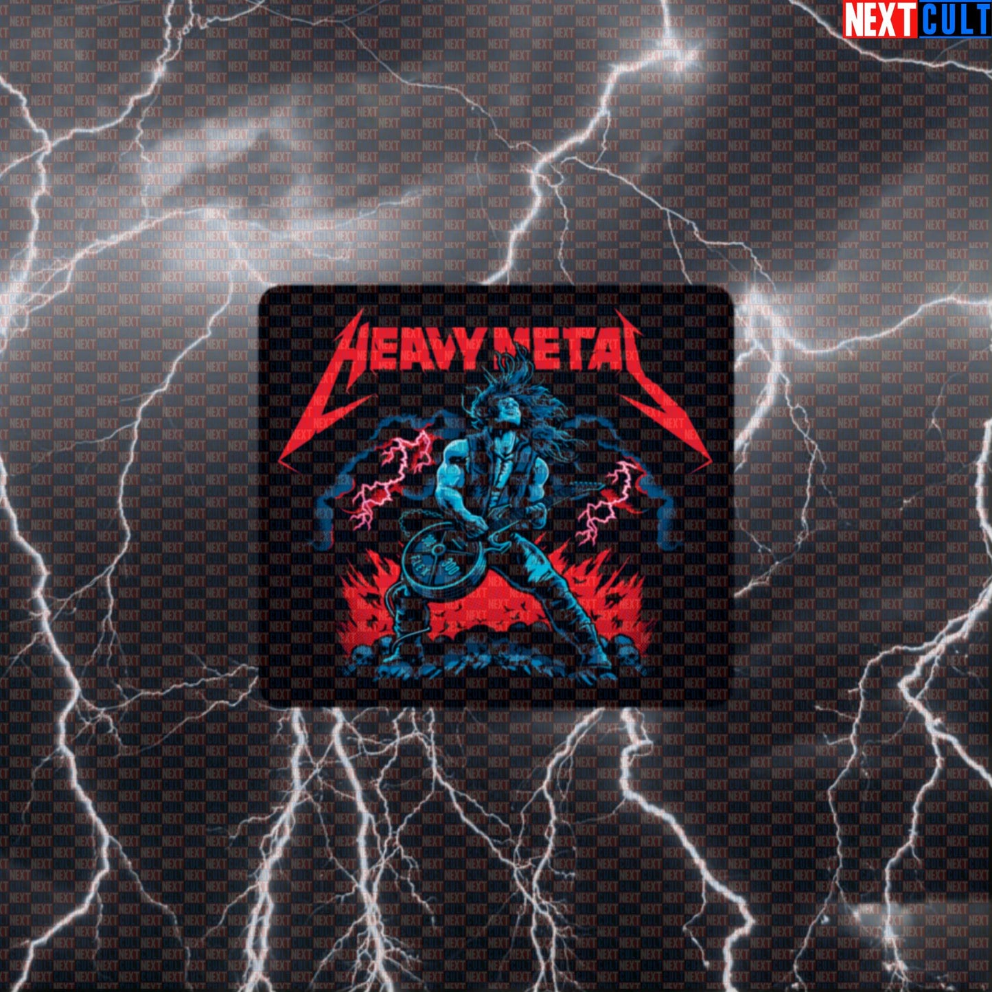 Heavy Metal Gym Sticker - Funny Rock Music Workout Decal for Lifters & Bodybuilding Meme Lovers Default Title Stickers Next Cult Brand