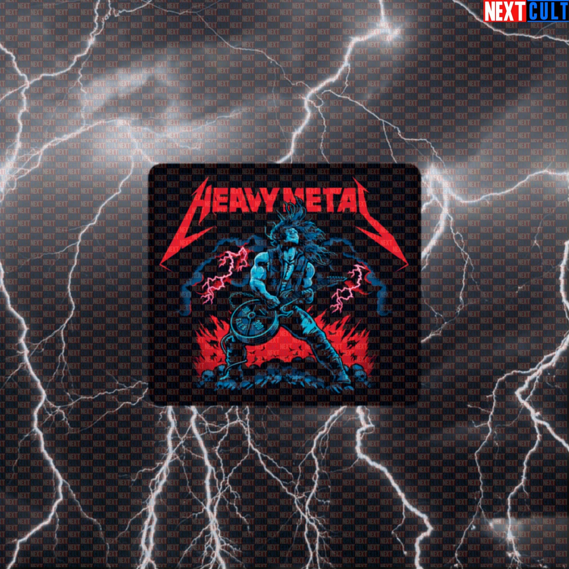 Heavy Metal Gym Sticker - Funny Rock Music Workout Decal for Lifters & Bodybuilding Meme Lovers Default Title Stickers Next Cult Brand