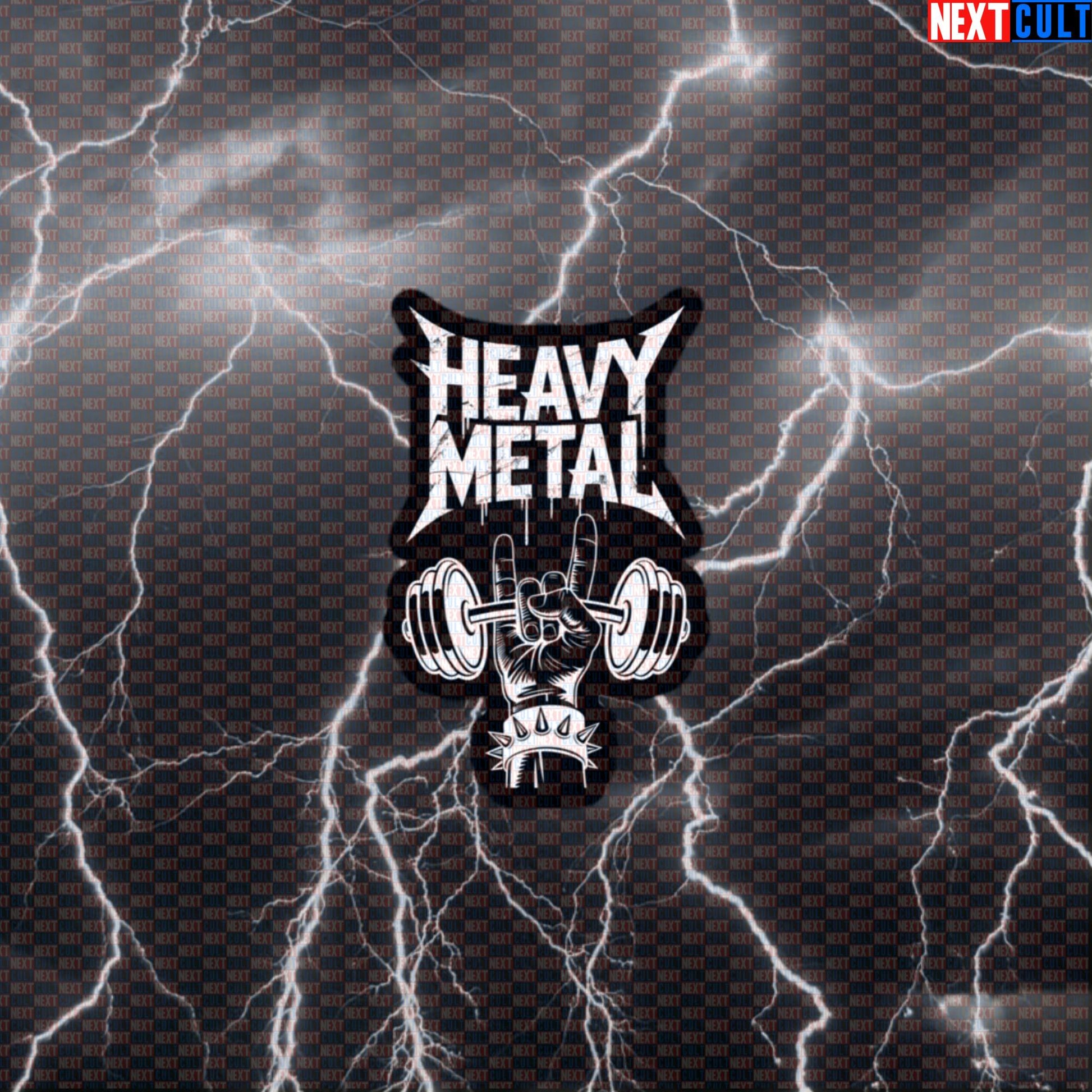 Heavy Metal Funny Gym Sticker - Rock On Workout Decal for Water Bottles & Gym Gear Default Title Stickers Next Cult Brand